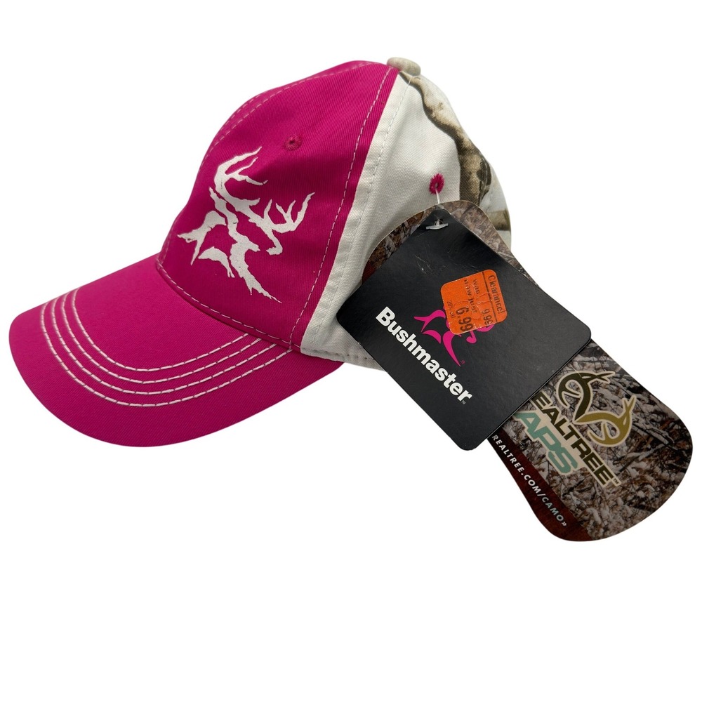 Bushmaster Ladies Fit Hat Pink Realtree APS Camo Antler Logo Baseball Cap NWT